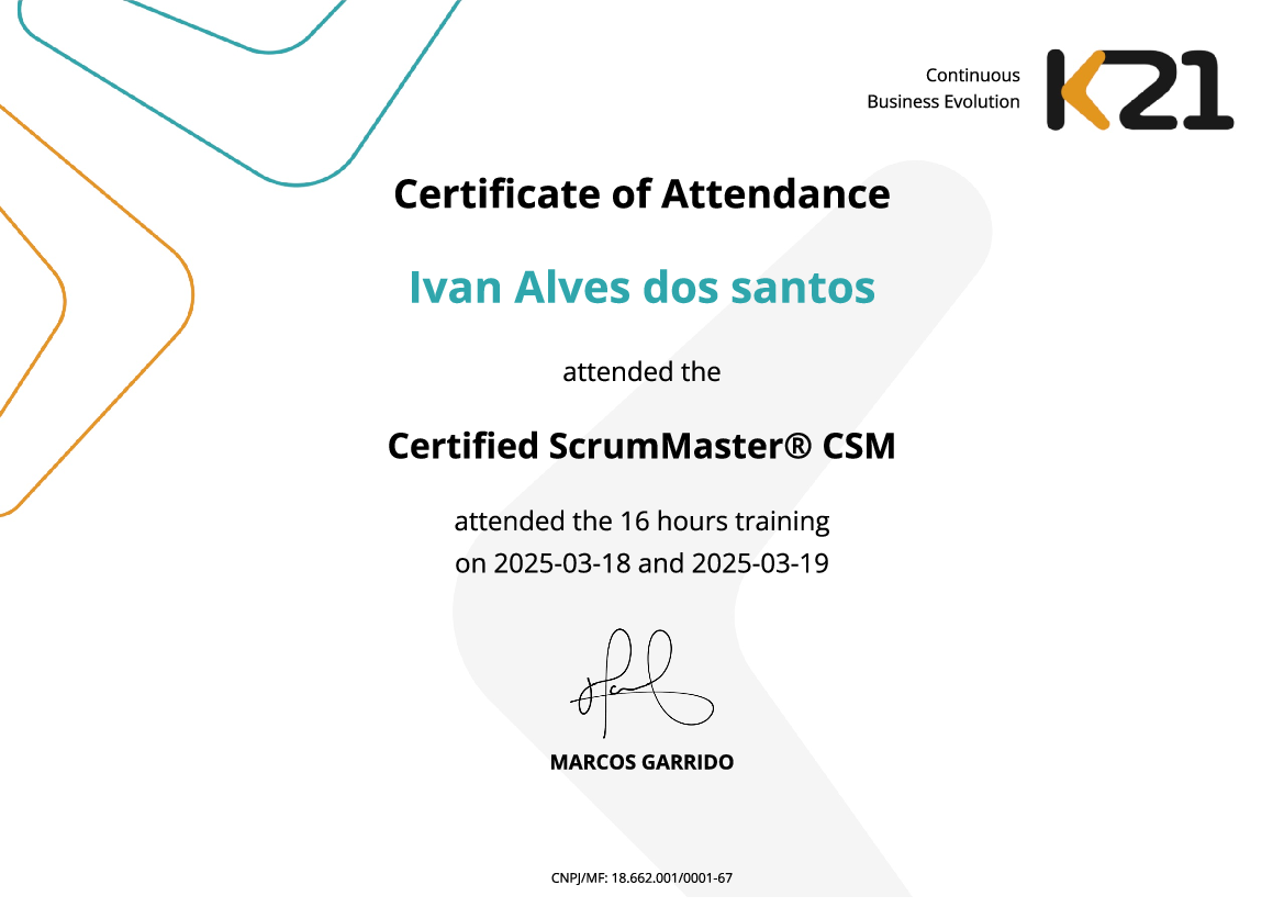 Certificado K21